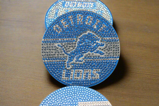 NFL NFC Detroit Lions (8 pcs.) Coaster set with Metal Stand