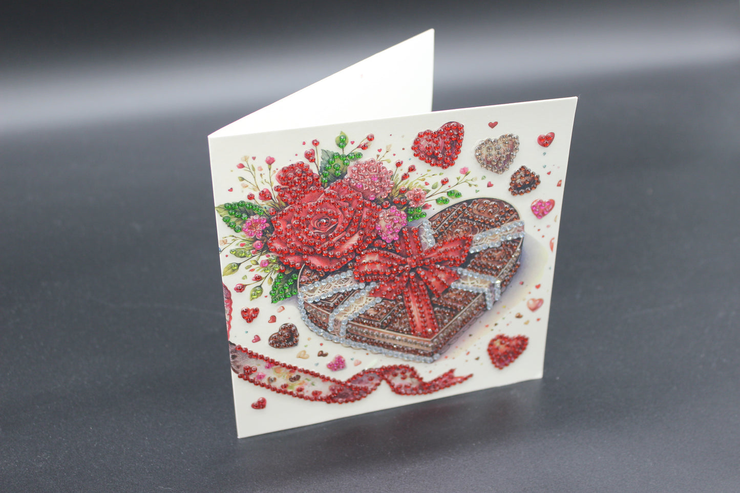 Valentines Chocolate Candy Diamond Art Card