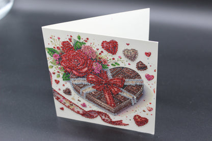 Valentines Chocolate Candy Diamond Art Card