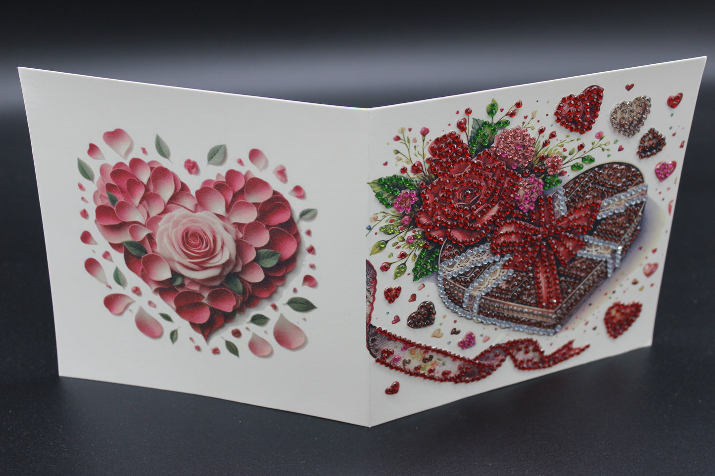 Valentines Chocolate Candy Diamond Art Card