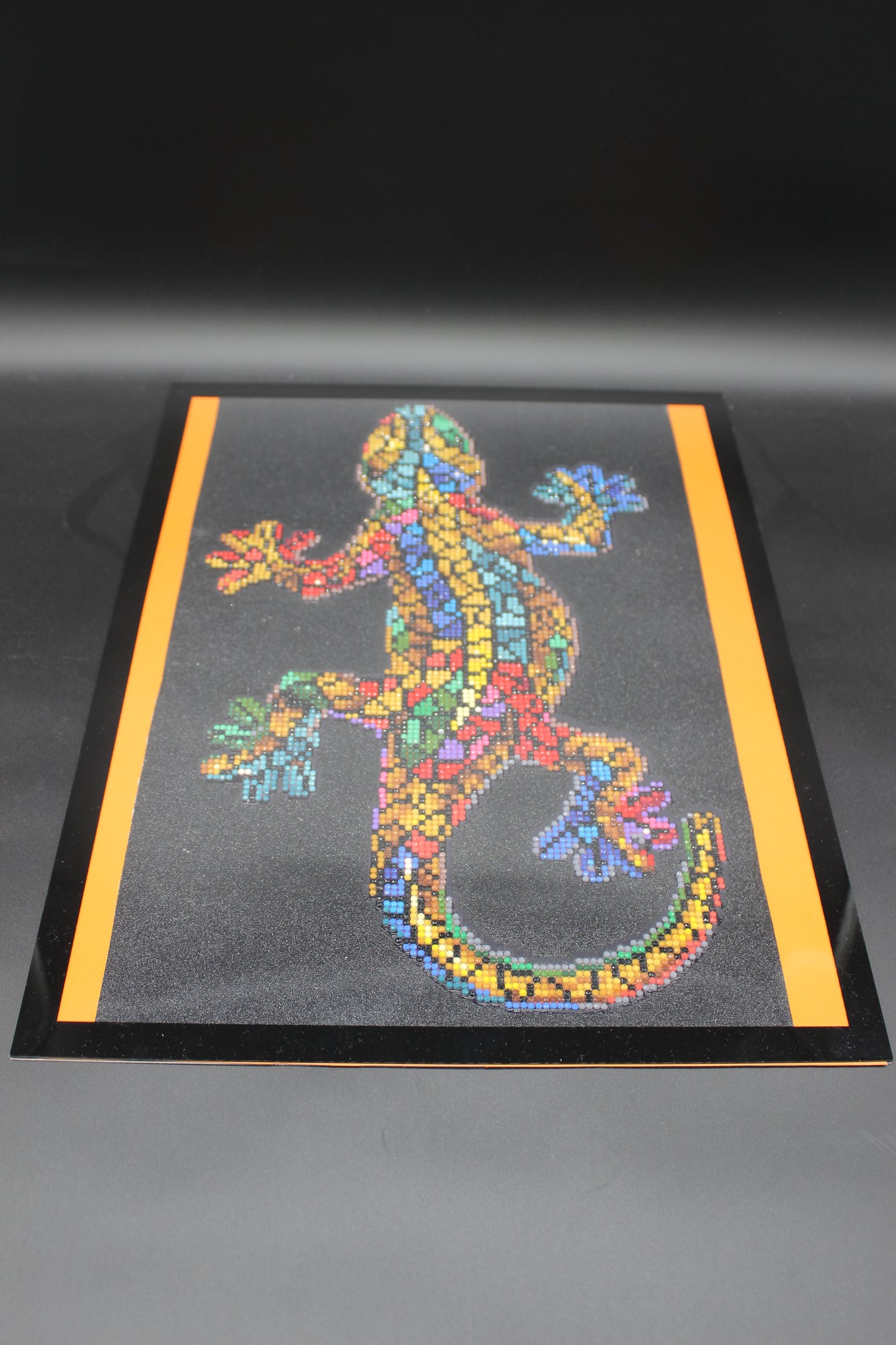 Exquisite Multi-colored Diamond Art Lizard