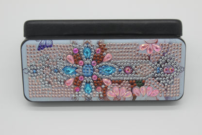 Beautifully Adorned Diamond Art Multi Colored Cross Glass Case