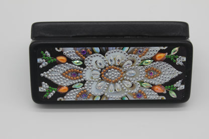 Beautifully Diamond Art Multi Colored Flower Glass Case