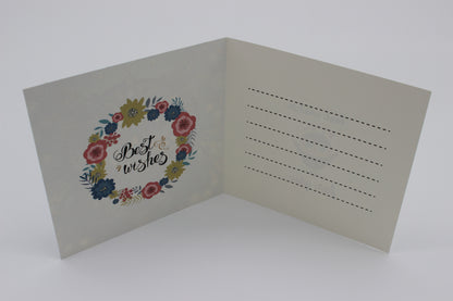Stunning Multi Colored Blue Owl Wishes Greeting Card