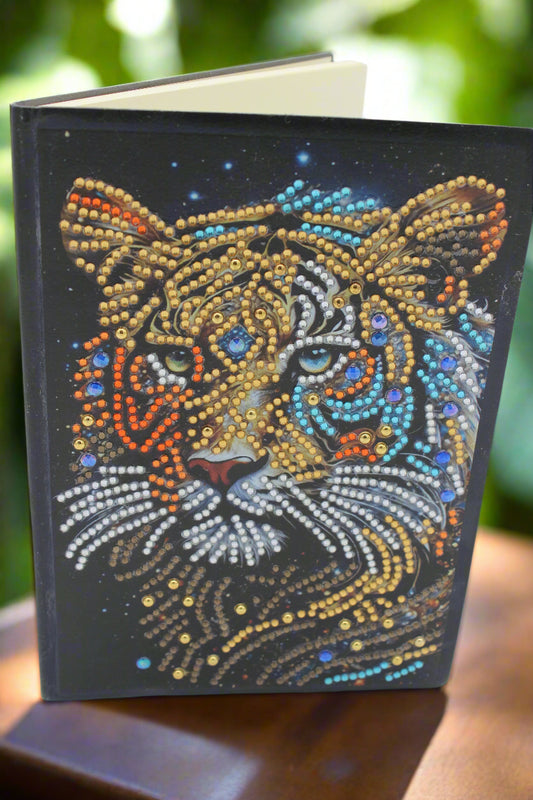 Diamond Art Journal of White and Yellow Oriental Tiger