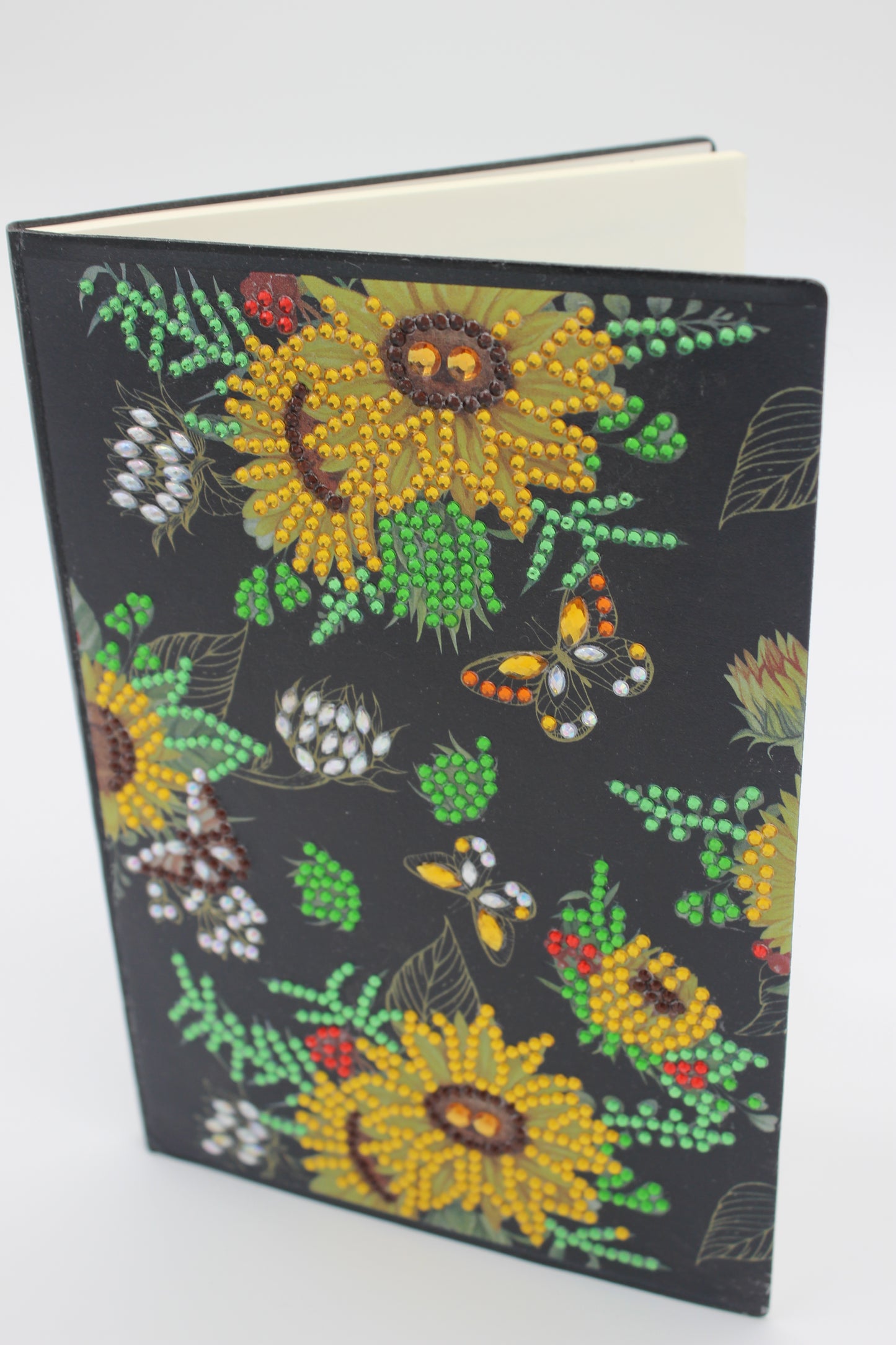 Diamond Art Journal of Yellow Flowers with Small Butterflies