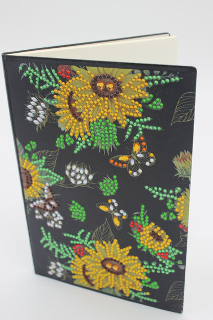 Diamond Art Journal of Yellow Flowers with Small Butterflies