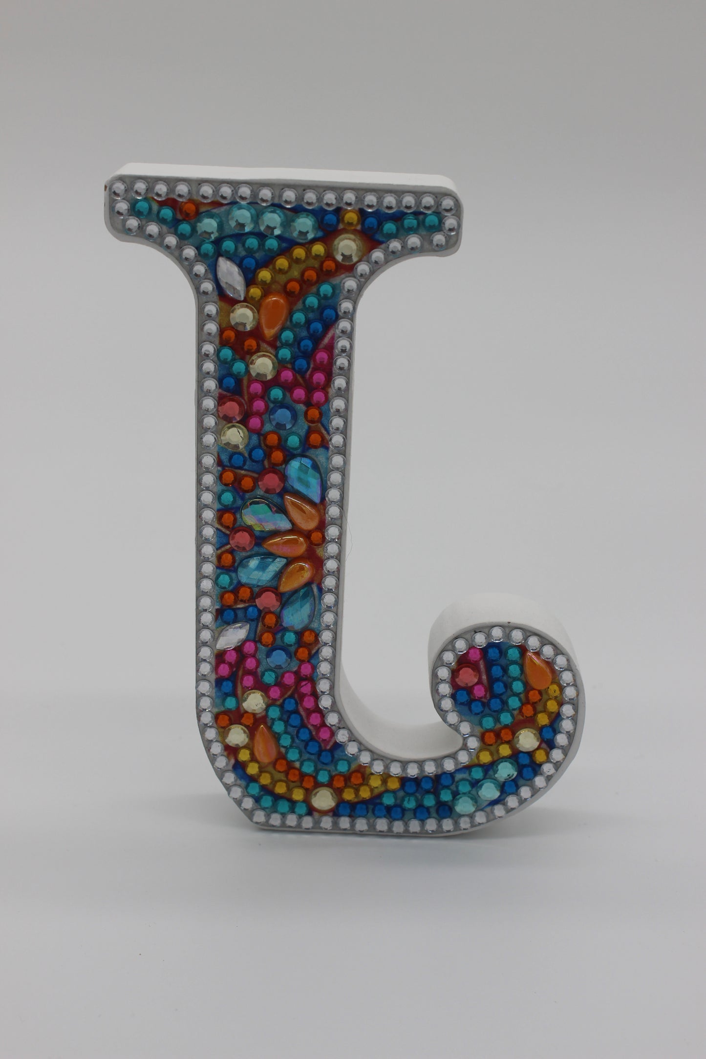 Wooden Craft Gem Diamond Art Letter J