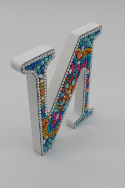 Wooden Craft Gem Diamond Art Letter N