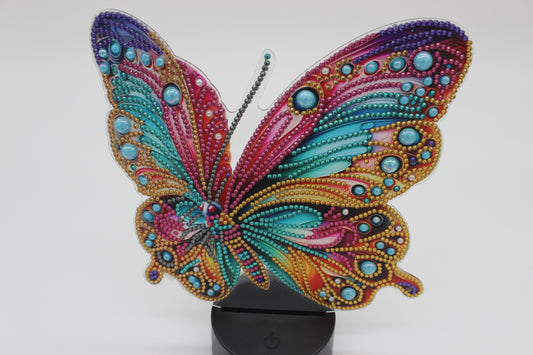 Free Standing Multi Colored Double Sided Diamond Art Butterfly