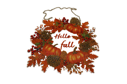 Multi Colored Hanging Diamond Art Fall Pumpkin Patch hanging pendant