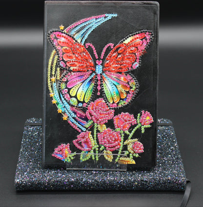 Diamond Art Journal Colored Butterfly with Red Roses