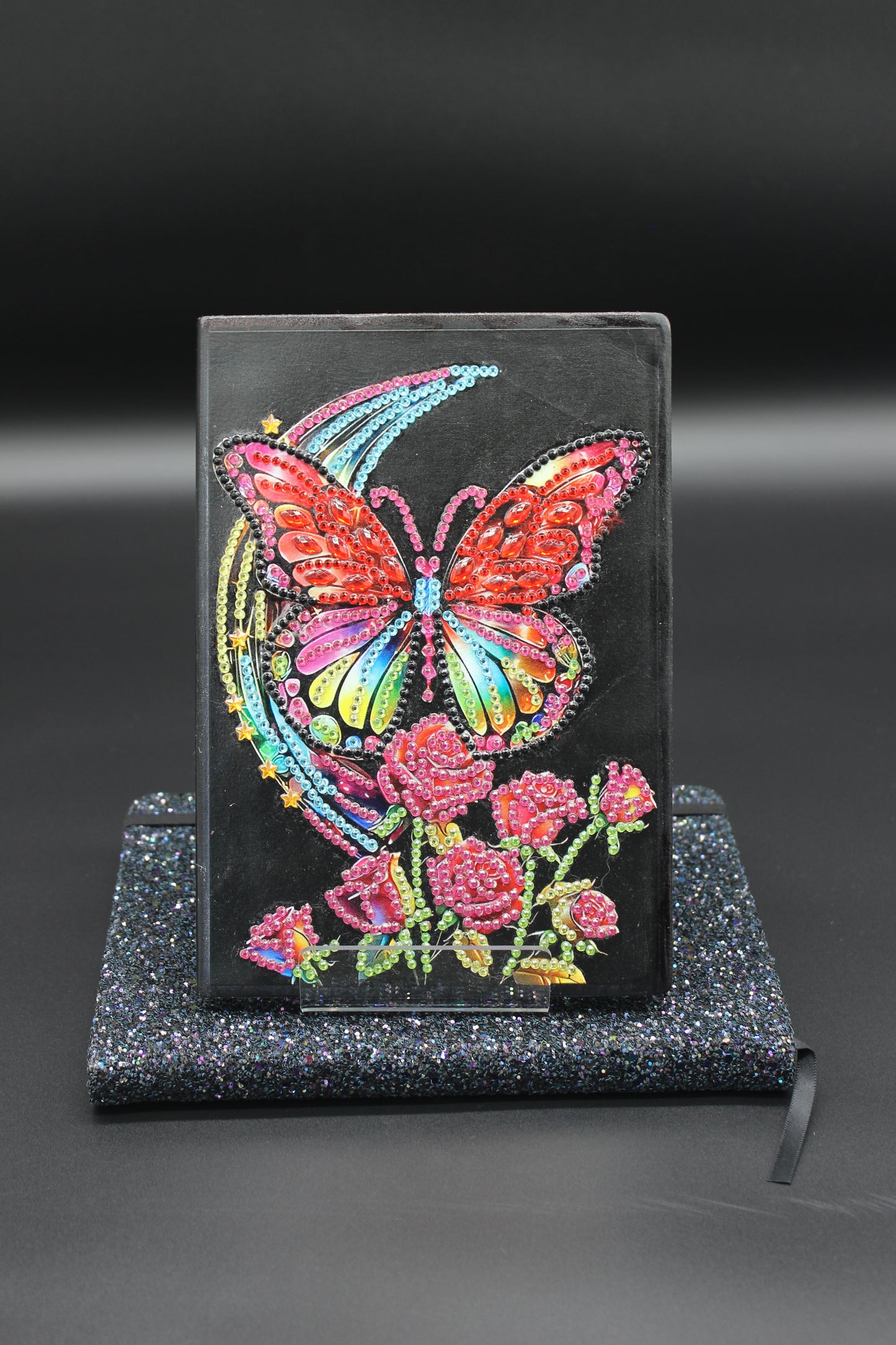 Diamond Art Journal Colored Butterfly with Red Roses