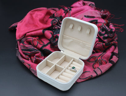 Portable Square Diamond Art Jewelry Storage Box with Marilyn Monroe Surrounded by Silver Red and Clear Crystals