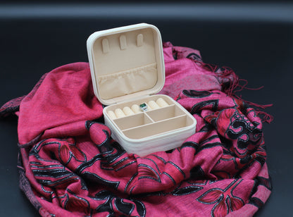 Portable Square Diamond Art Jewelry Storage Box with Marilyn Monroe Surrounded by Silver Red and Clear Crystals