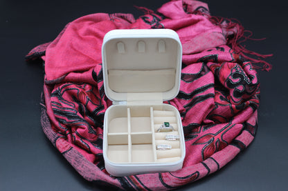 Portable Square Diamond Art Jewelry Storage Box with Marilyn Monroe Surrounded by Silver Green and Clear Crystals