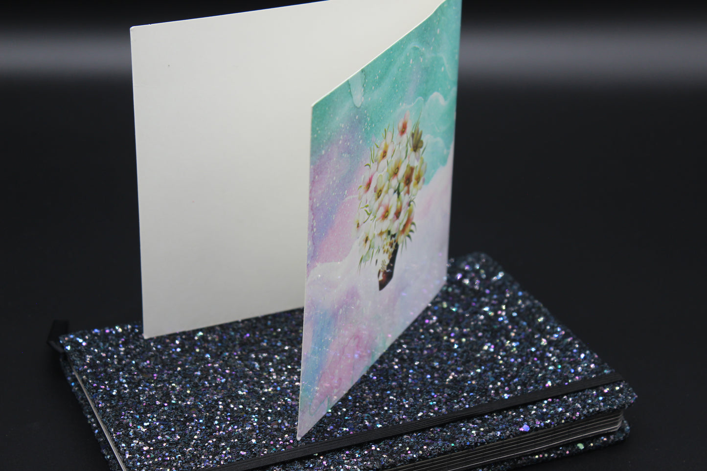 Diamond Art Card with a Lovely Vase of Flowers
