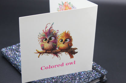 Diamond Art Card with Cute Little Birds