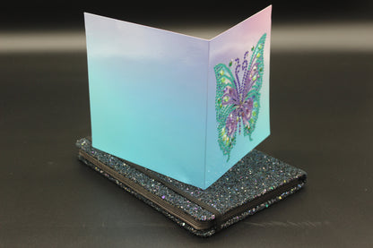 Diamond Art Card with Multi Colored Butterfly
