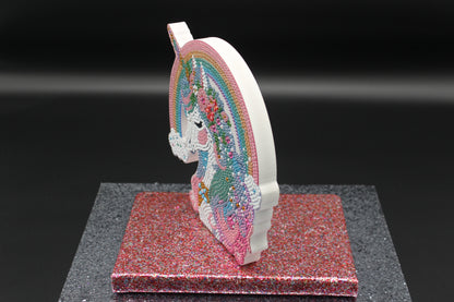 Diamond Art Multi Colored Pony Tabletop Pendant