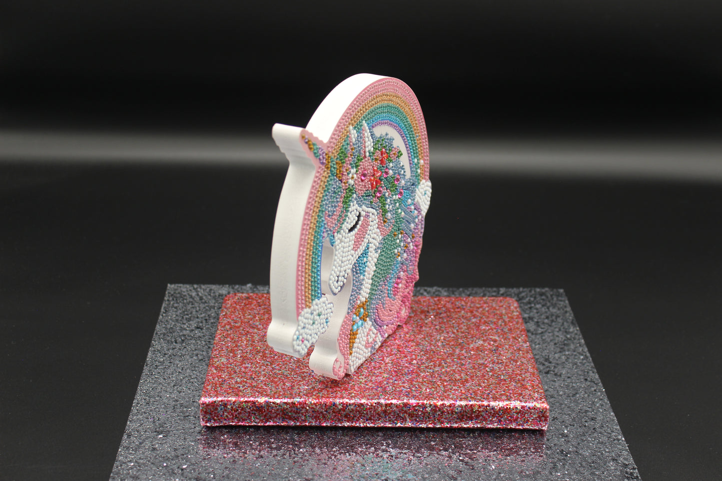 Diamond Art Multi Colored Pony Tabletop Pendant
