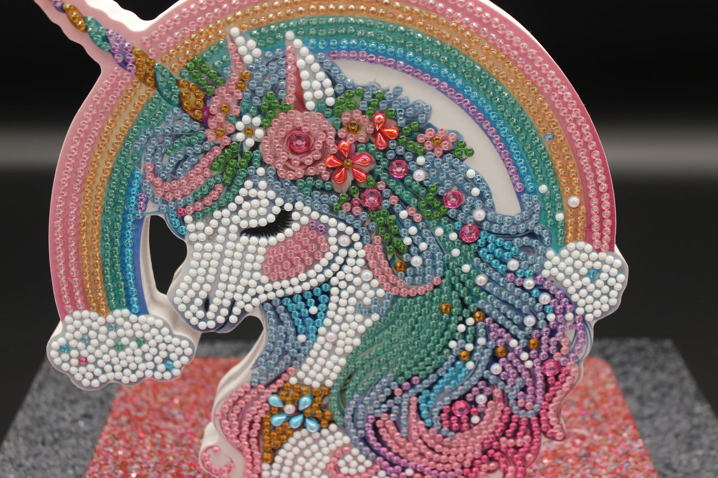 Diamond Art Multi Colored Pony Tabletop Pendant