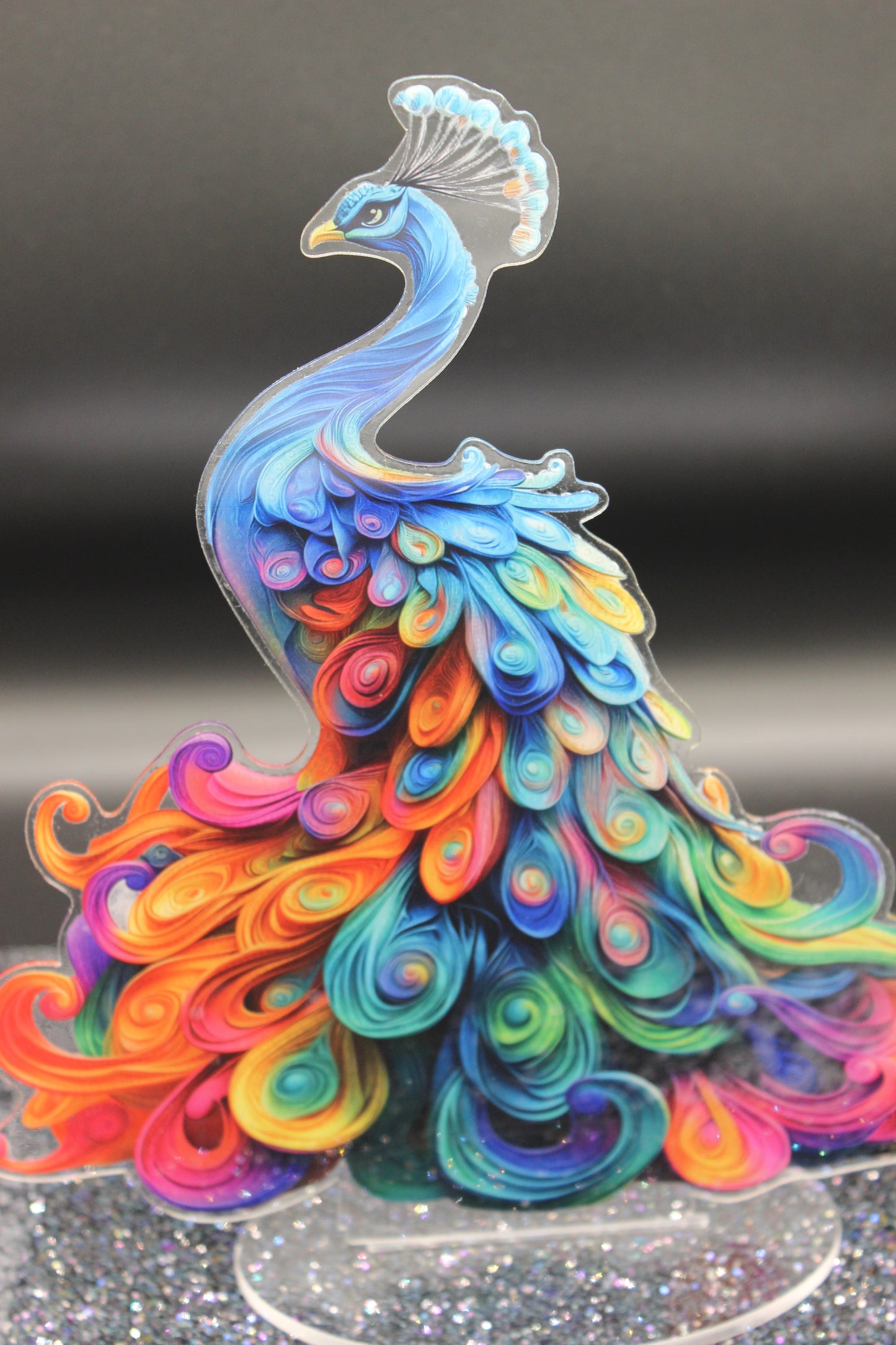 Beautiful Multicolor Peacock TableTop Diamond Art