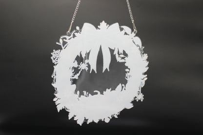 Multi Colored Diamond Art Halloween Pendant Style Wreath with Pumpkins and Bats