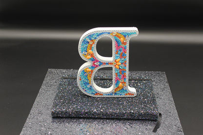 Wooden Craft Gem Diamond Art Letter B