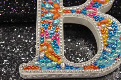 Wooden Craft Gem Diamond Art Letter B