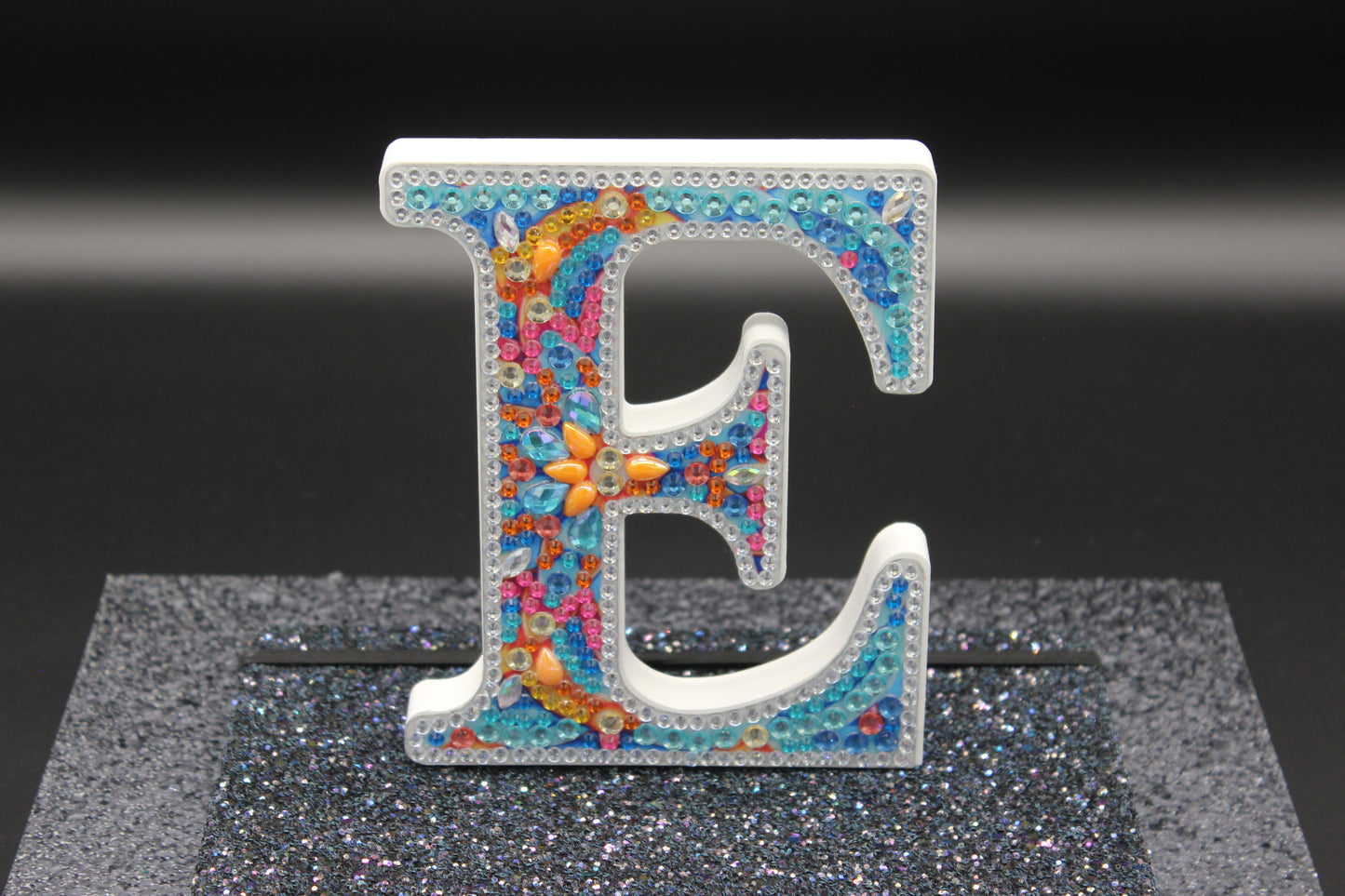 Wooden Craft Gem Diamond Art Letter E