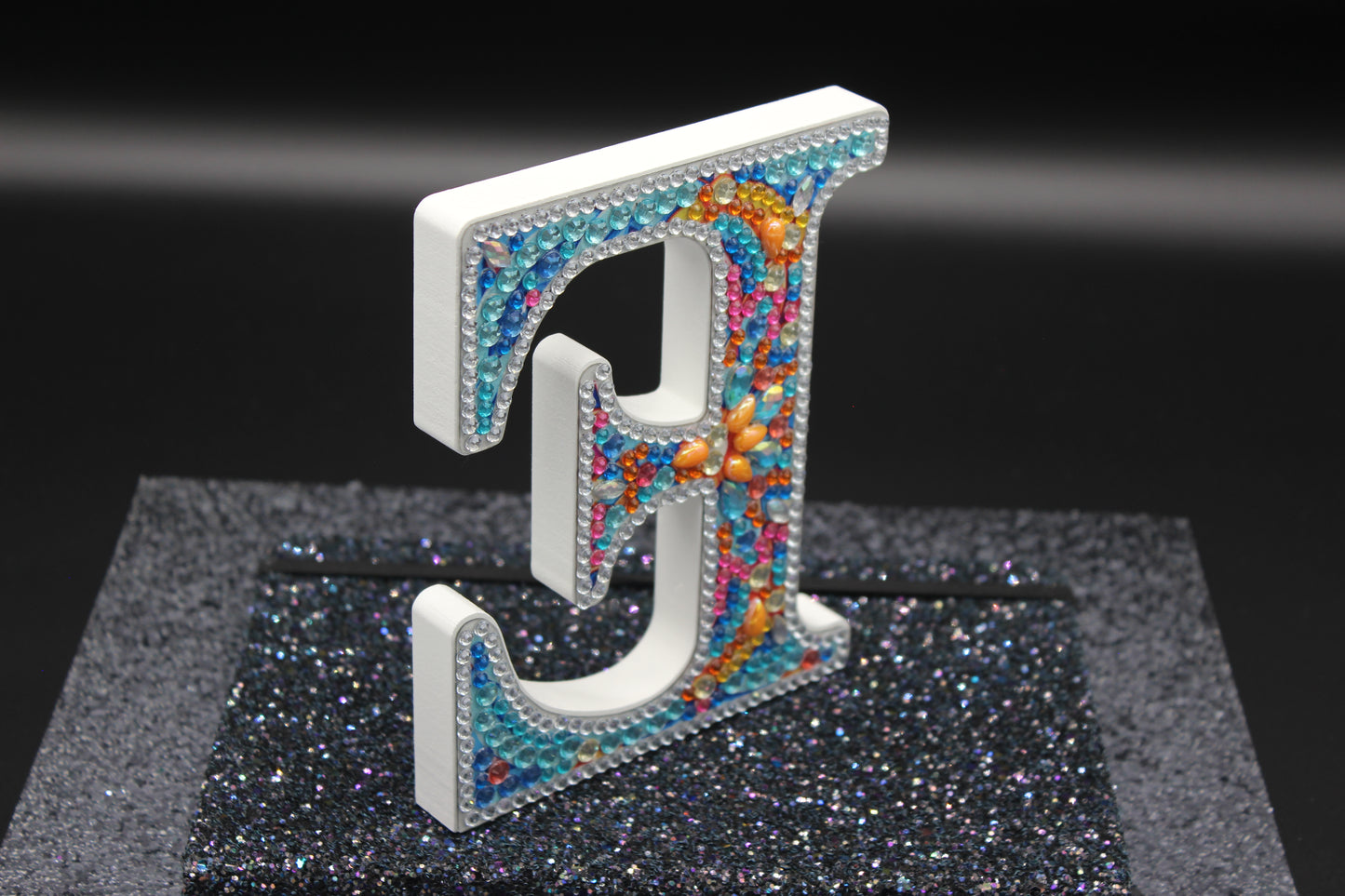 Wooden Craft Gem Diamond Art Letter E