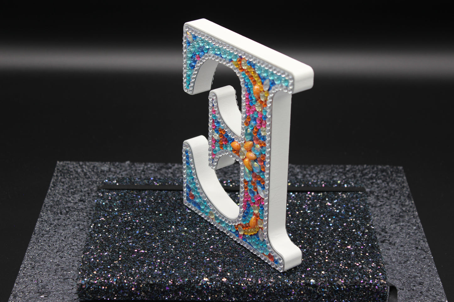 Wooden Craft Gem Diamond Art Letter E