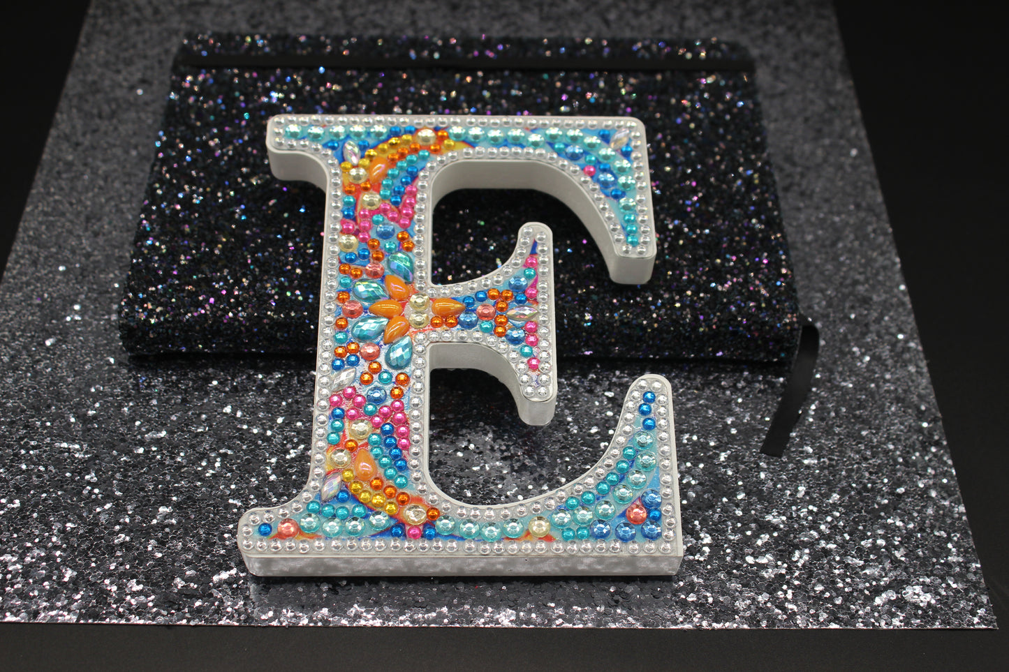 Wooden Craft Gem Diamond Art Letter E