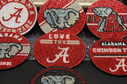 NCAA SEC Alabama Crimson Tide Diamond Art Coaster Set (6)Pieces and Wire Stand