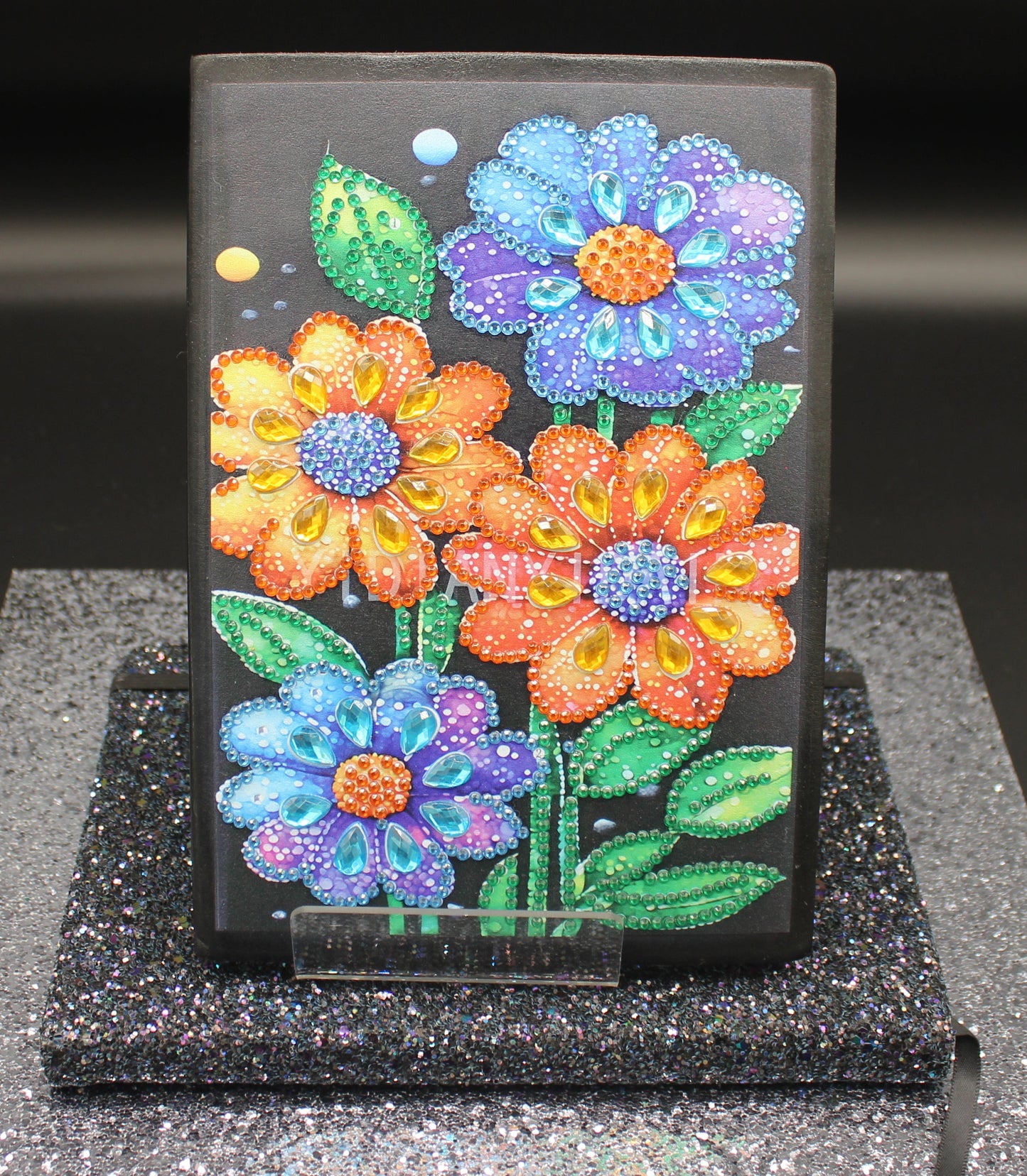 Diamond Art Journal with Multiple Large Colorful Flowers