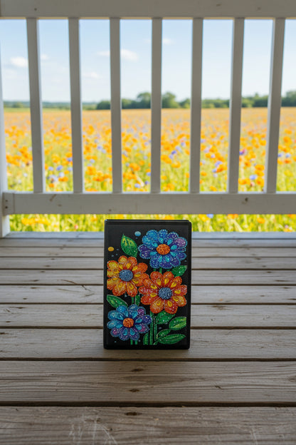 Diamond Art Journal with Multiple Large Colorful Flowers