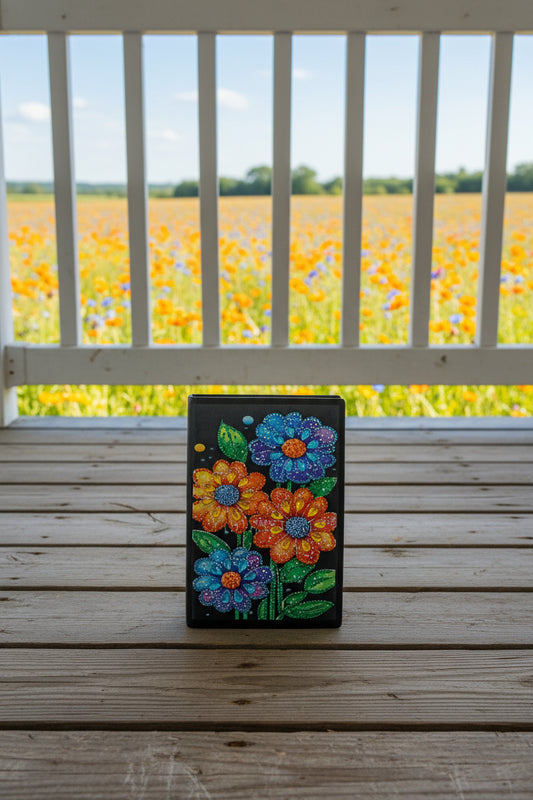 Diamond Art Journal with Multiple Large Colorful Flowers