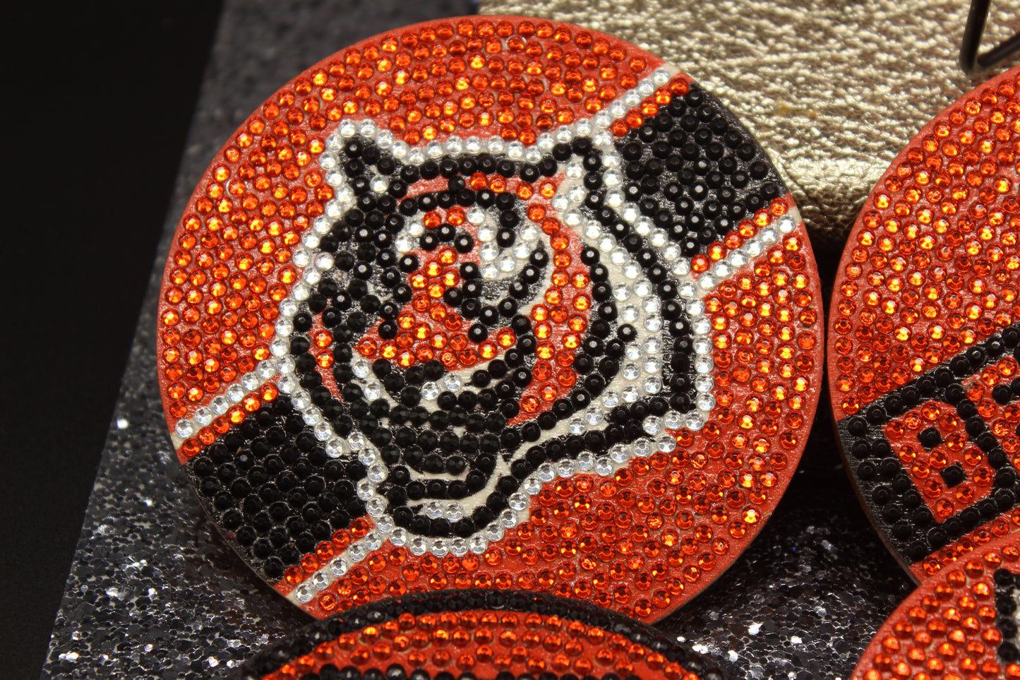 NFL AFC Cincinnati Bengals Diamond Art Coaster Set (8) Pieces and Wire Stand