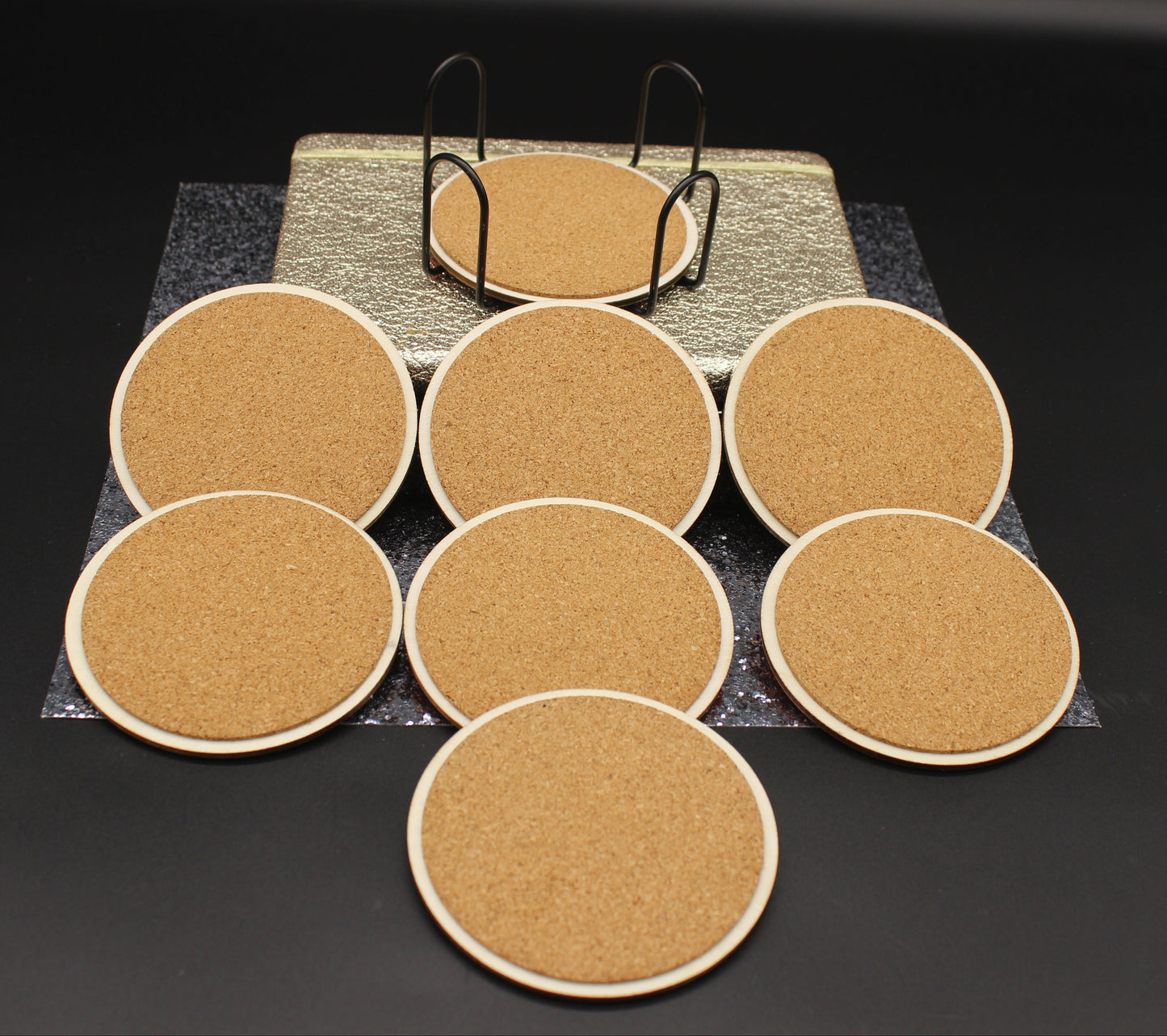 NFL AFC Cincinnati Bengals Diamond Art Coaster Set (8) Pieces and Wire Stand