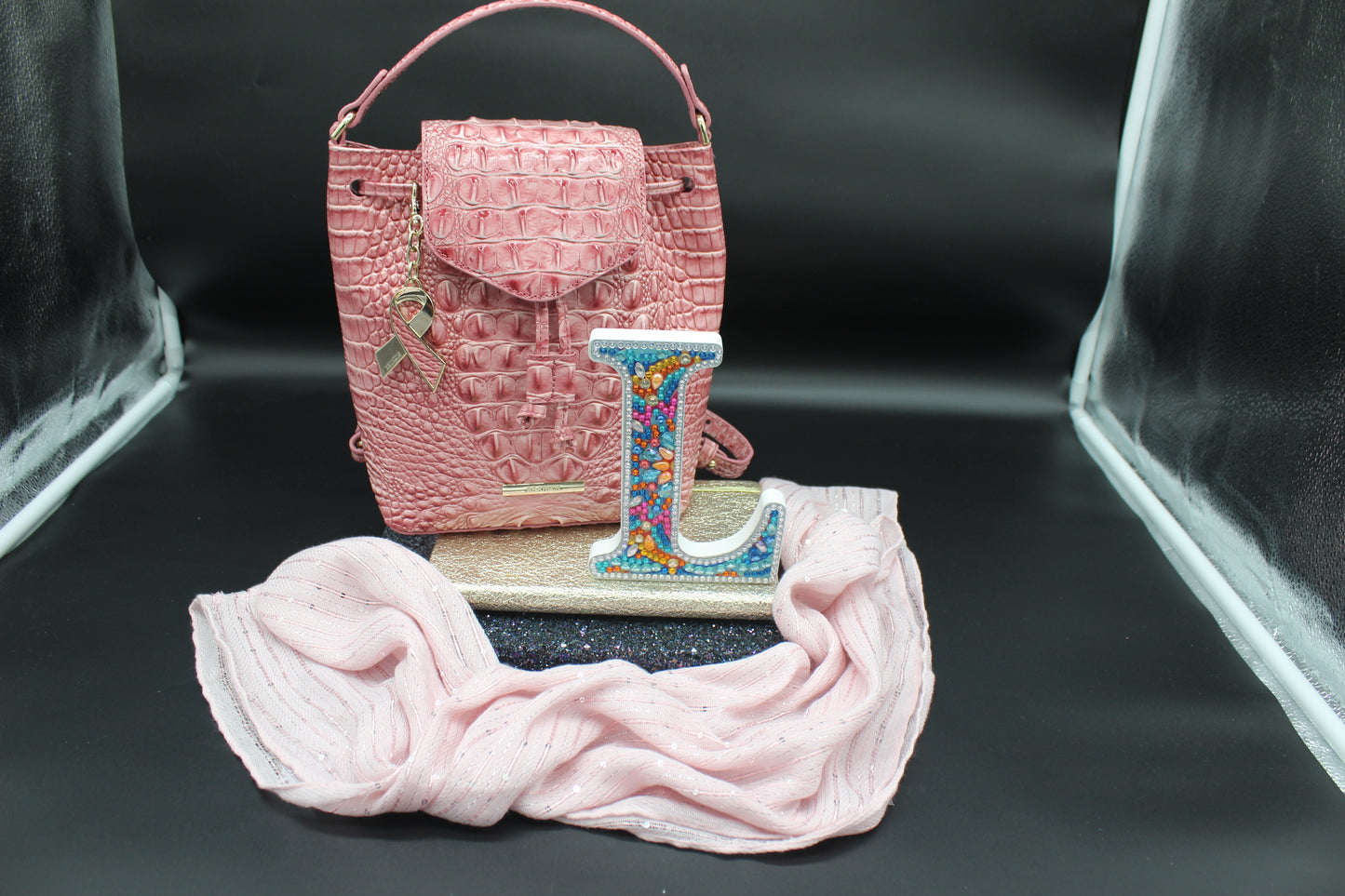 Wooden Craft Gem Diamond Art Letter L