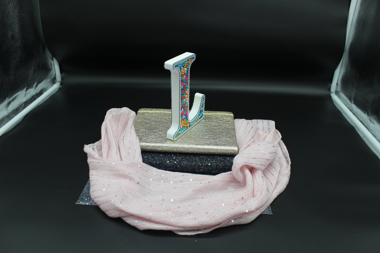 Wooden Craft Gem Diamond Art Letter L