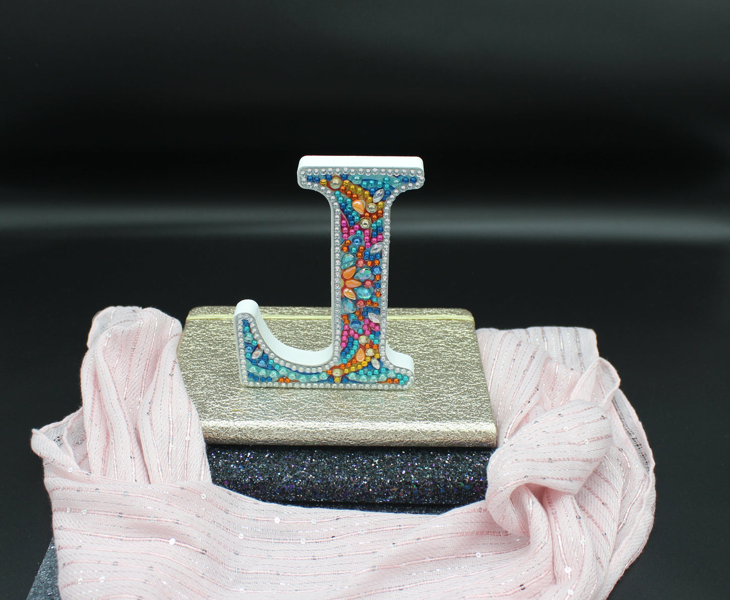 Wooden Craft Gem Diamond Art Letter L