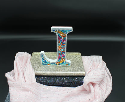 Wooden Craft Gem Diamond Art Letter L