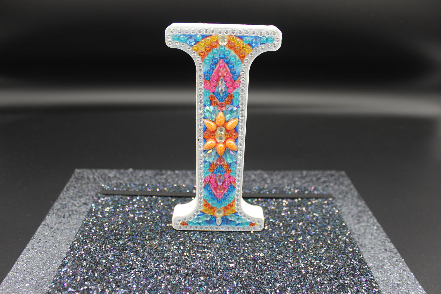 Wooden Craft Gem Diamond Art Letter I