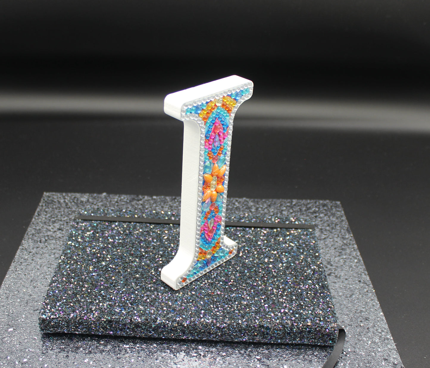 Wooden Craft Gem Diamond Art Letter I