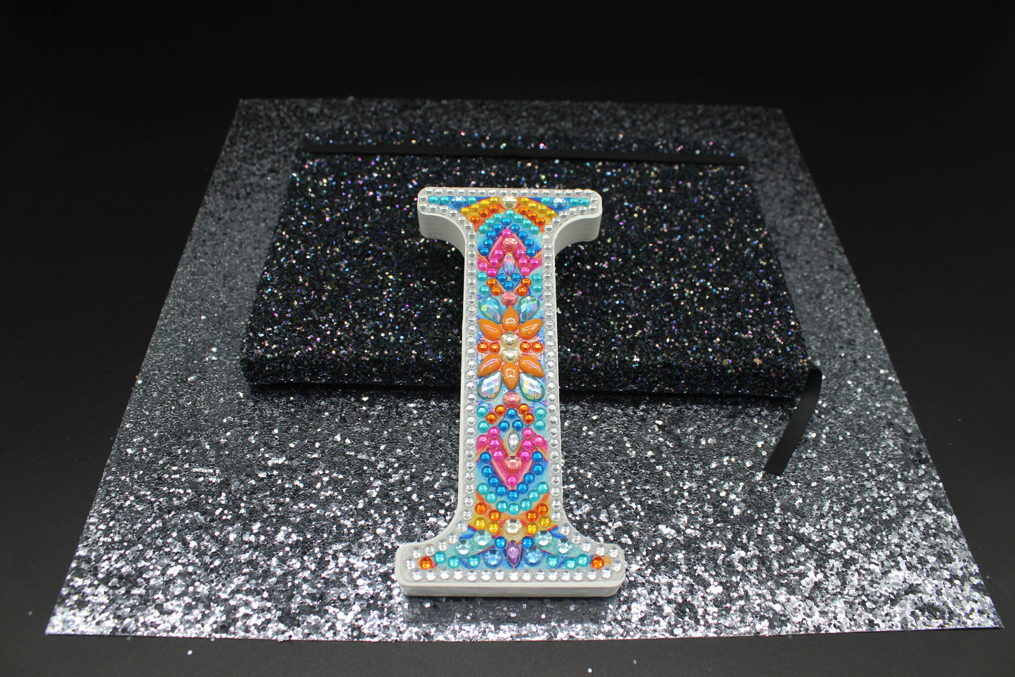 Wooden Craft Gem Diamond Art Letter I