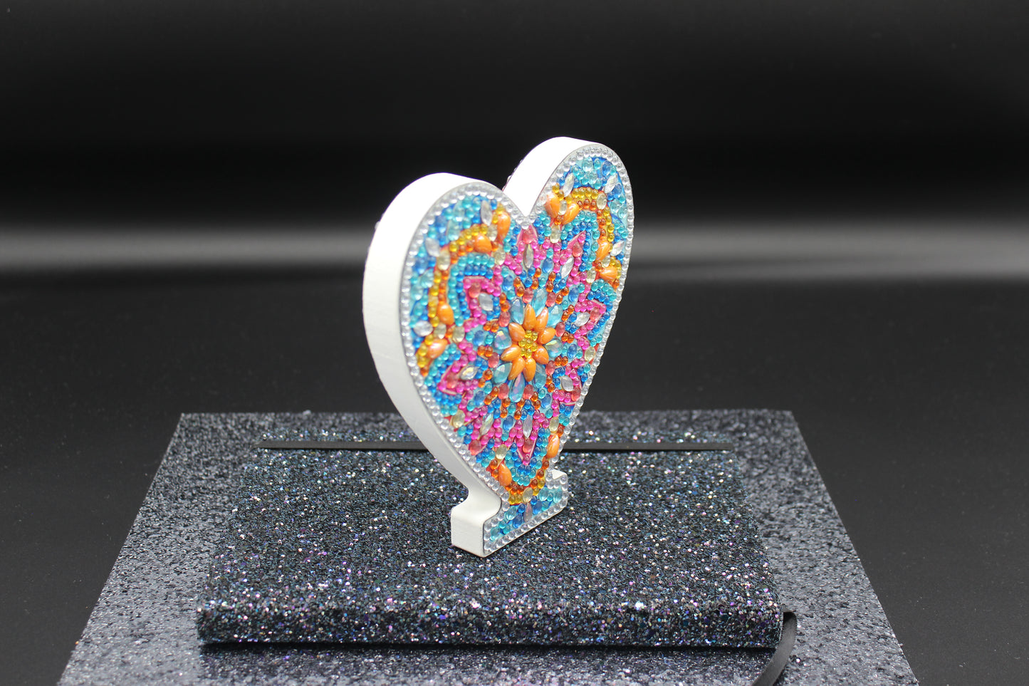 Wooden Craft Gem Diamond Art Heart