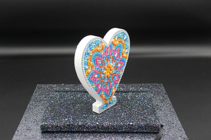 Wooden Craft Gem Diamond Art Heart