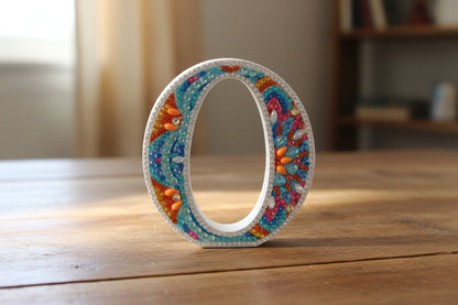 Wooden Craft Gem 5D Diamond Art Letter O